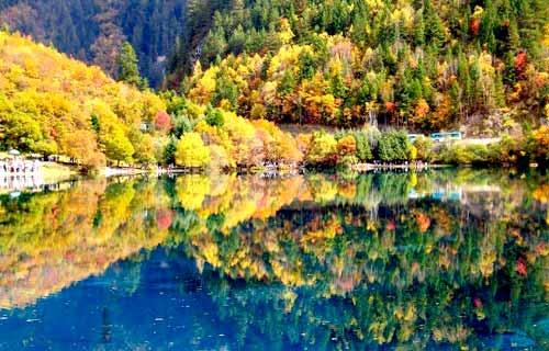Jiuzhai is the best place to visit in China during Autumn