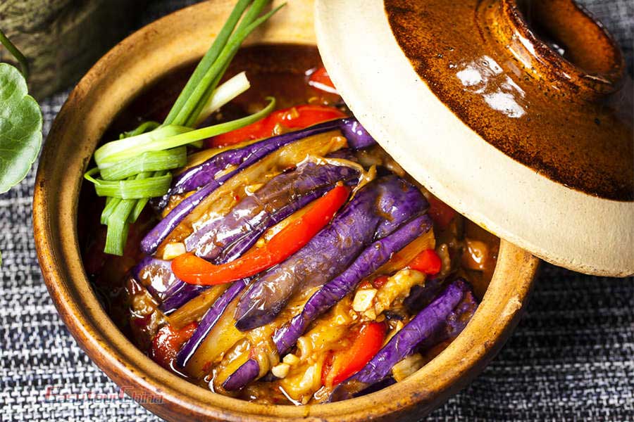 eggplant with garlic sauce