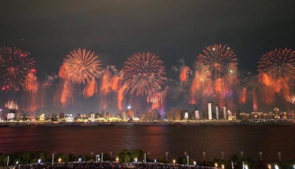 Fireworks Display during China National Day Holiday
