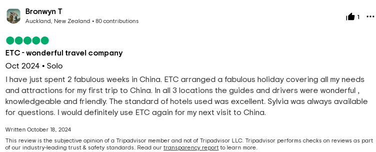 china visa free tour review