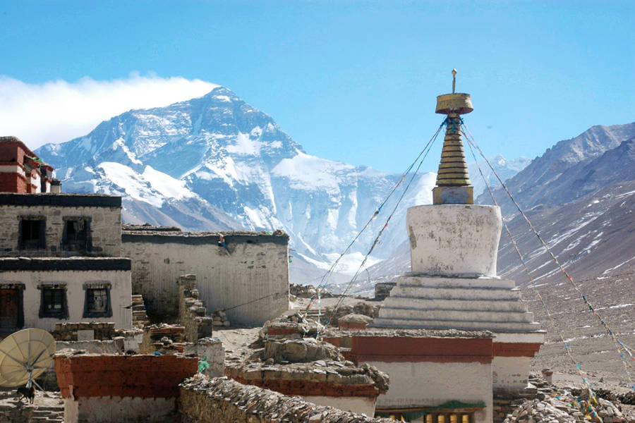 Mount Everest in Tibet China