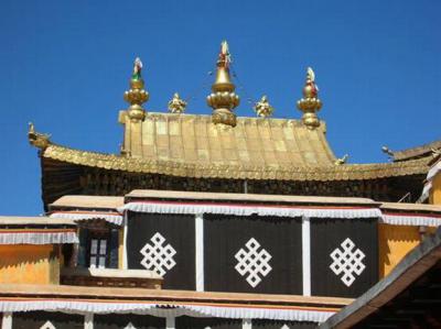Golden roof of Potala Palace Lhasa Tibet