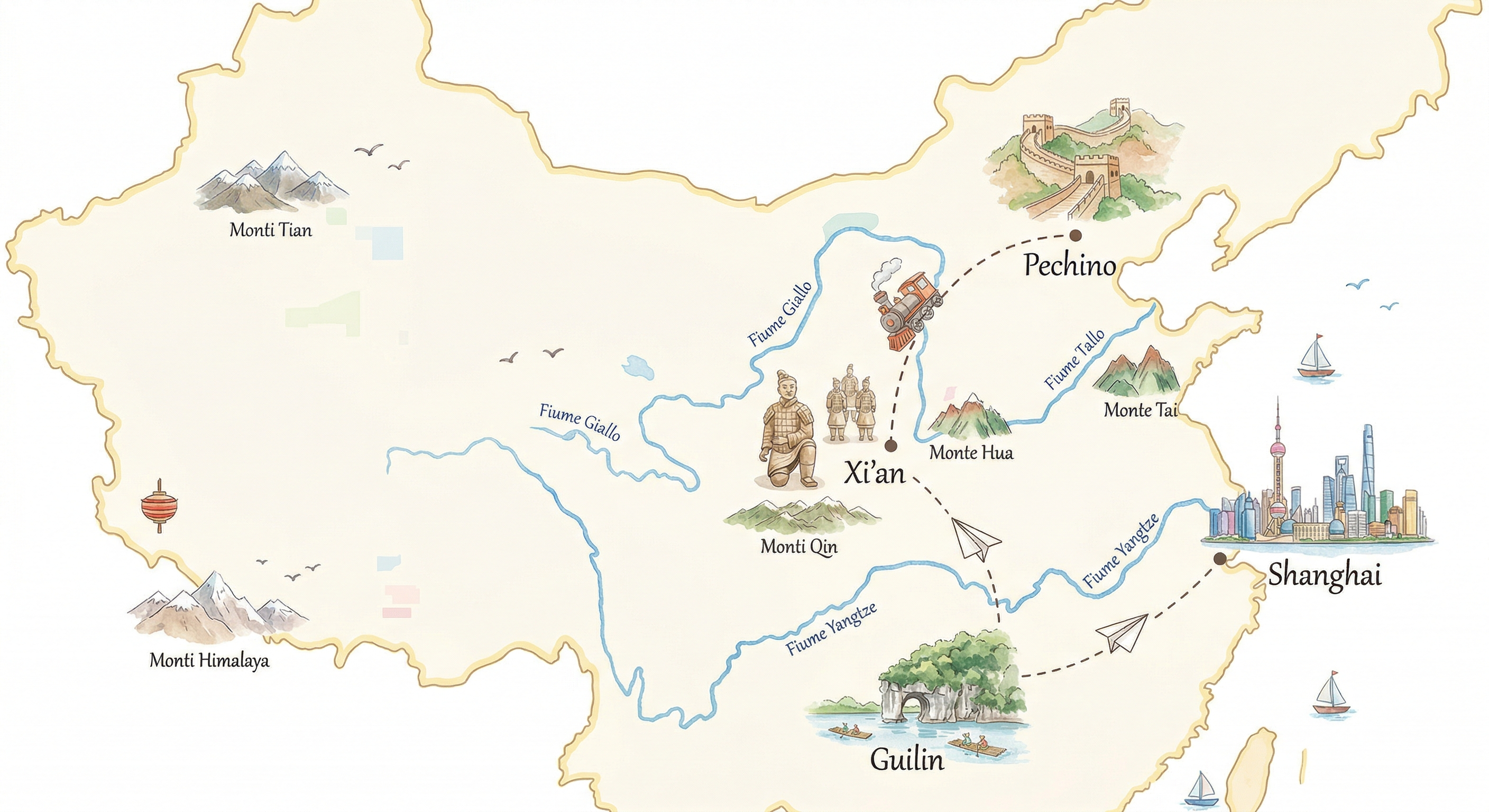 Mappa della Cina